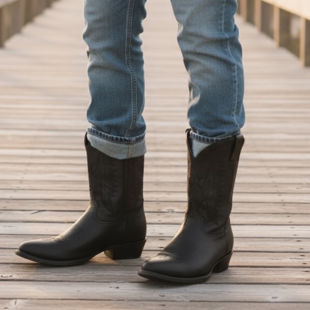 Rodeo Bravo Classic Genuine Leather Cowboy Boots for Men Size Mex 28.5/ US 9.5